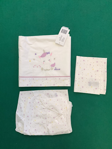 Nuovo set navicella lenzuola+ federa Chicco