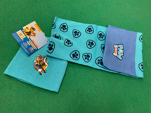 Nuovo set cuffia sciarpa Paw patrol 2 anni
