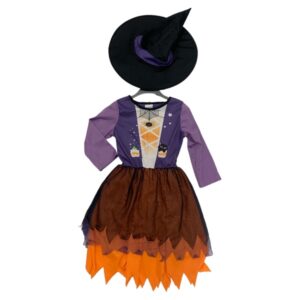 Costume carnevale strega 5/7 anni