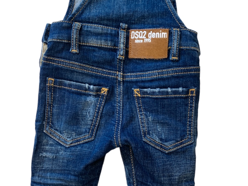 Salopette jeans Dsquered 9 mesi