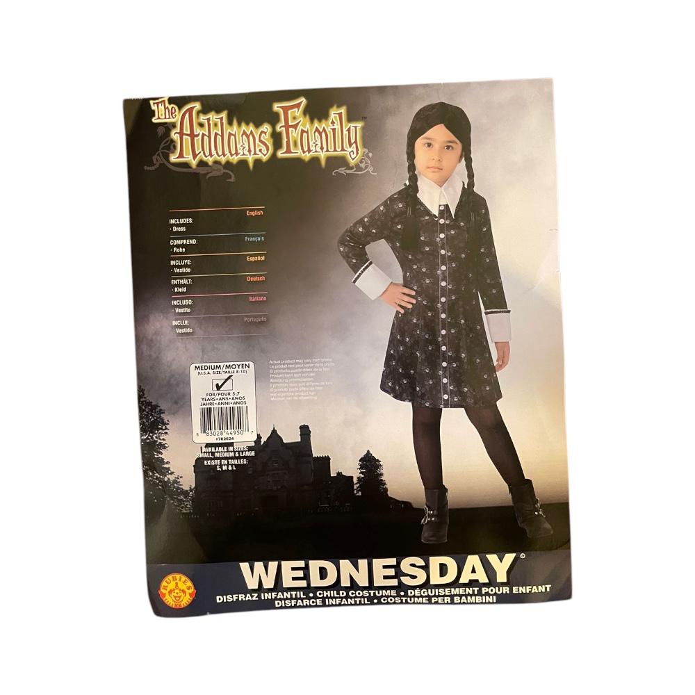Costume carnevale Mercoledì+parrucca 5/7 anni
