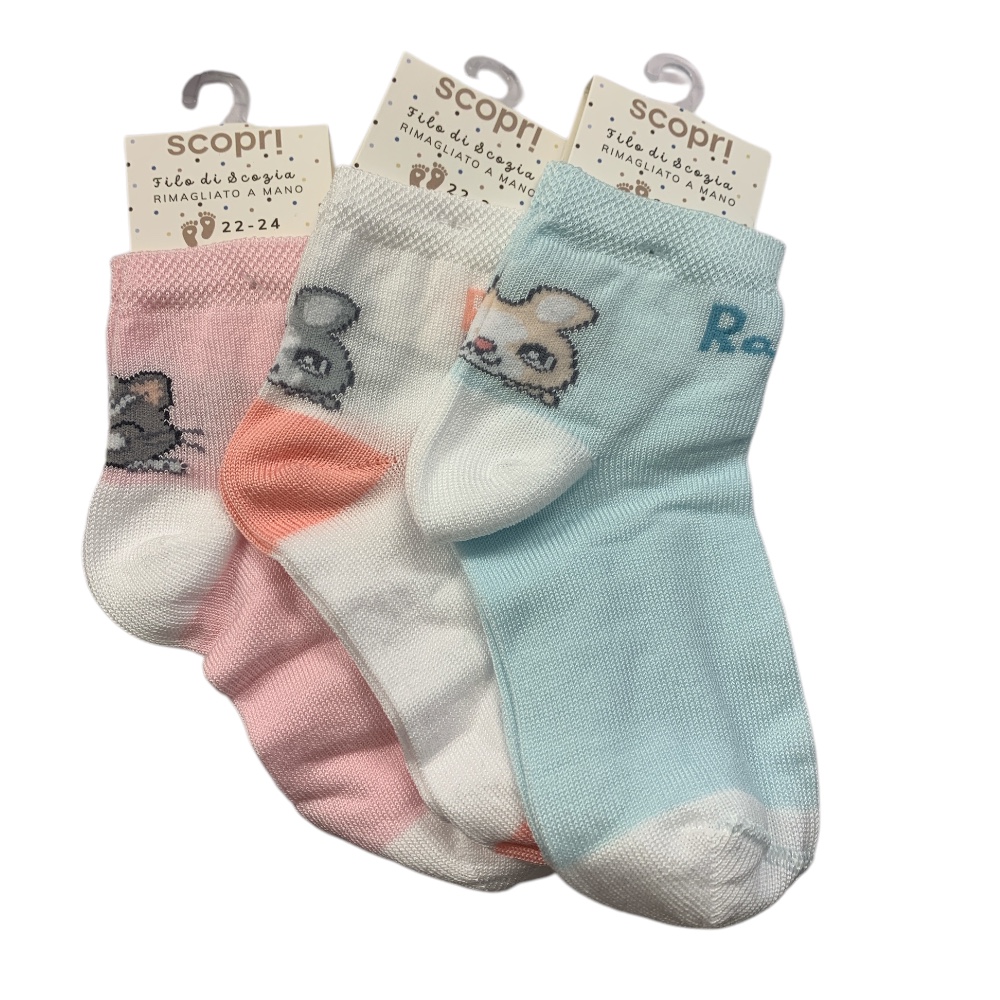 Nuovi calzini in cotone 3 pz n 22/24