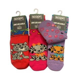 Nuove calze antiscivolo n 19/21 3 pz