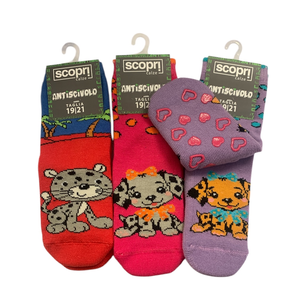 Nuove calze antiscivolo n 19/21 3 pz