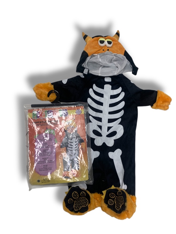 Costume carnevale scheletro/mostro 1/2 anni
