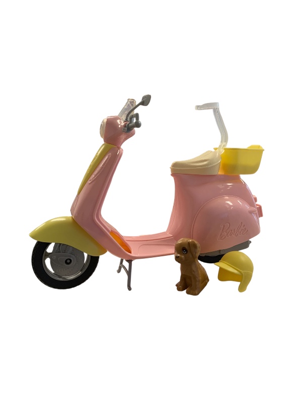 Moto Barbie + cane
